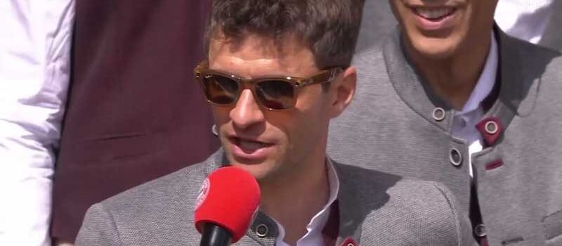 Kane singt und Müller bedankt sich ❤️🤍 Die Highlights der Meisterfeier 2025, Video Screenshot, tags: bayern münchen - youtube