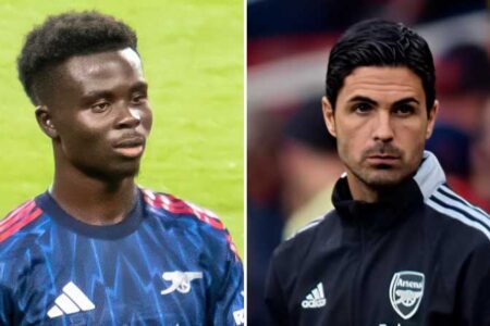 1 bukayo saka arsenal 2025 (cropped), tags: und ødegaard - CC BY-SA
